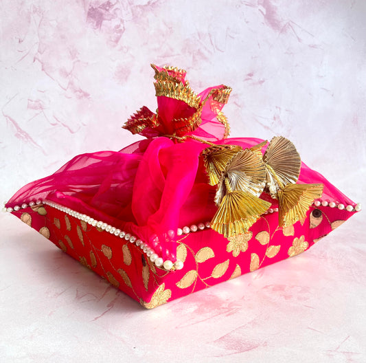 Wedding Gift Hamper Basket - Fuchsia