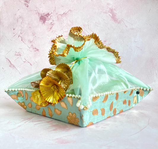 Wedding Gift Hamper Basket - Turquoise
