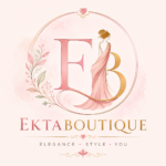 Ekta Boutique logo featuring an elegant fashion-inspired design representing premium sarees, suits, and ethnic wear.